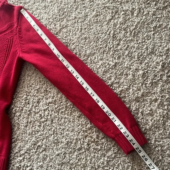 CHRISTOPHER & BANKS❤️Red CARDIGAN Full Zipper❄️VERY GOOD CONDITION Women’s SMALL - Picture 9 of 9